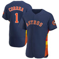 Perkns H.Astros #1 Carlos Correa Player Navy Home Limited Elite Stitched Jerseys