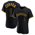 Perkns H.Astros #1 Carlos Correa Player Snake Skin City Limited Elite Home Stitched Jerseys