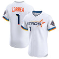 Perkns H.Astros #1 Carlos Correa Player White City Connect Limited Elite Home Stitched Jerseys