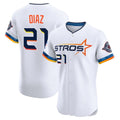Perkns H.Astros #21 Yainer Diaz Player White City Connect Limited Elite Home Stitched Jerseys