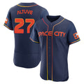 Perkns H.Astros #27 Jose Altuve Player Navy City Connect Limited Elite Home Stitched Jerseys