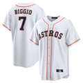 Perkns H.Astros #7 Craig Biggio Player White Home Game Stitched Jerseys