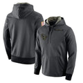 Perkns H.Texans Anthracite Salute to Service Performance Hoodie Blank Player Stitched Jerseys