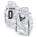 Perkns H.Texans #0 Azeez Al-Shaair Player Arctic Camo Salute to Service Hoodies Limited Game Stitched Jerseys