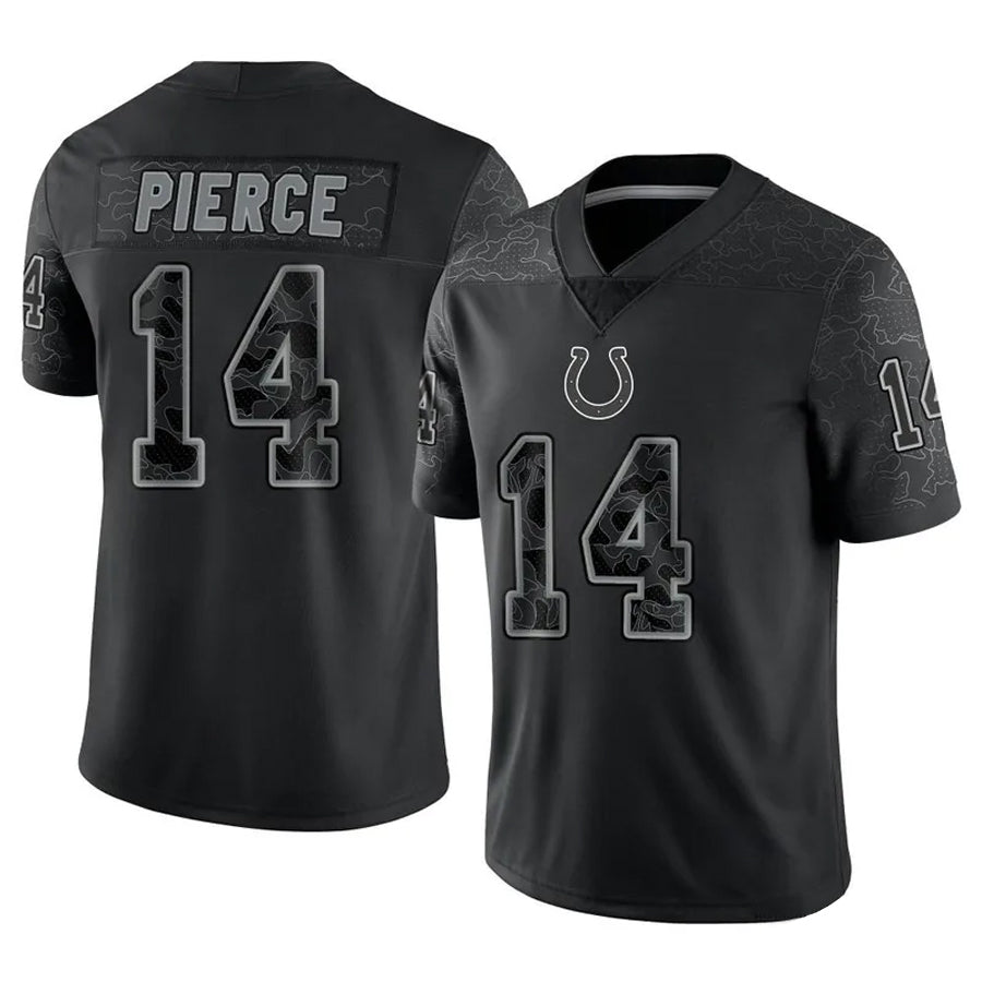 Perkns IN.Colts #14 Alec Pierce Player RFLCTV Limited Black Stitched Jerseys