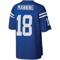 Perkns IN.Colts #18 Peyton Manning Mitchell & Ness Royal Big & Tall Retired Player Replica Stitched Jerseys