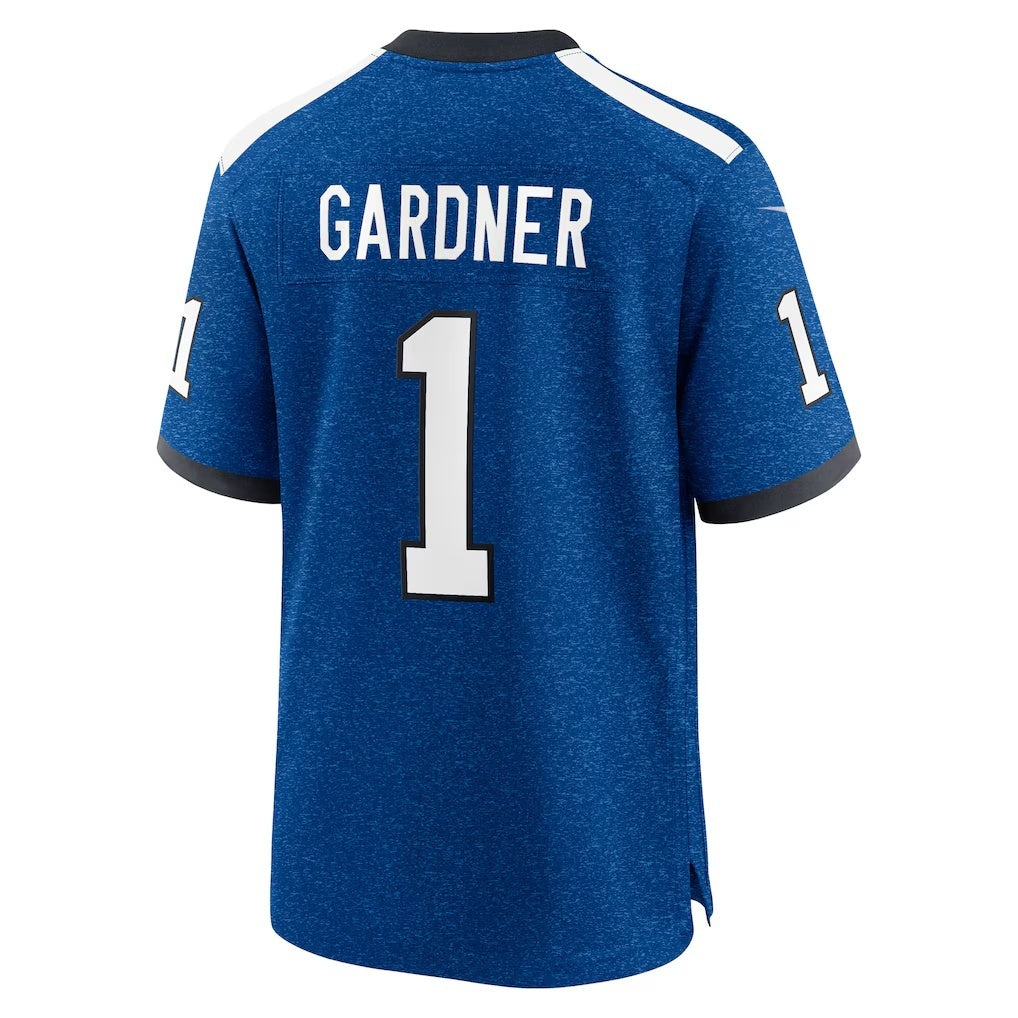 Perkns IN.Colts #1 Ahmad Sauce Gardner Heather Royal Alternate 2 Indiana Nights Game Stitched Jerseys