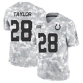 Perkns IN.Colts #28 Jonathan Taylor Player Arctic Camo Salute to Service Limited Stitched Jerseys
