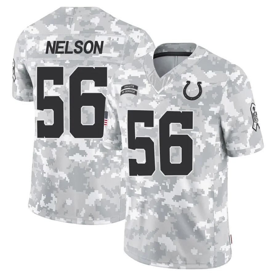 Perkns IN.Colts #56 Quenton Nelson Player Arctic Camo Salute to Service Limited Stitched Jerseys