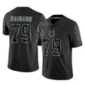 Perkns IN.Colts #79 Bernhard Raimann Player Black Reflective Limited Game Stitched Jerseys