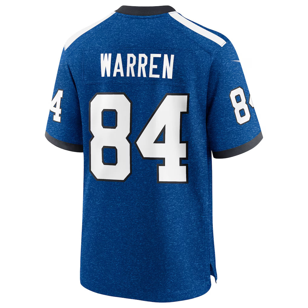 Perkns IN.Colts #84 Tyler Warren Player Alternate 2 Indiana Nights Royal Stitched Jerseys