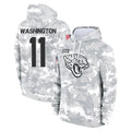 Perkns J.Jaguars #11 Parker Washington Player Arctic Camo Salute to Service Hoodies Limited Game Stitched Jerseys
