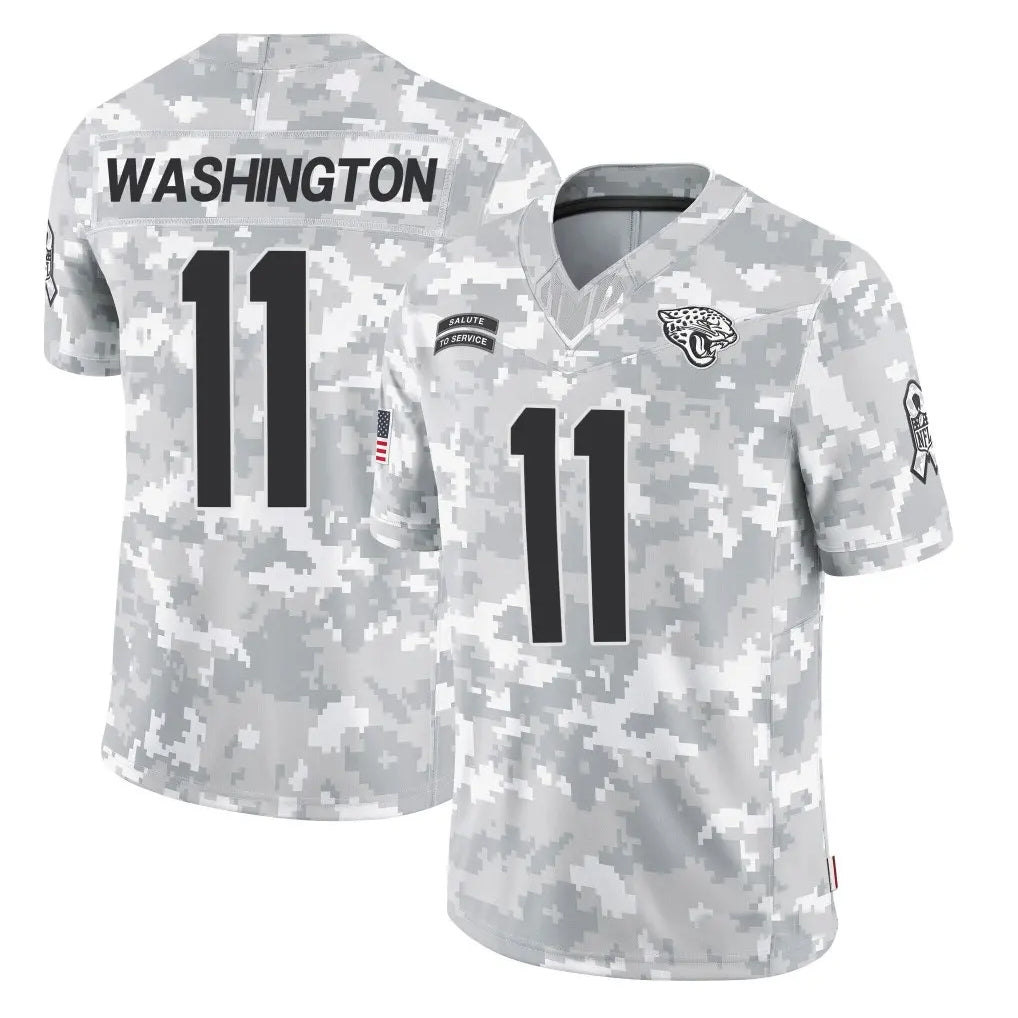 Perkns J.Jaguars #11 Parker Washington Player Arctic Camo Salute to Service Limited Stitched Jerseys