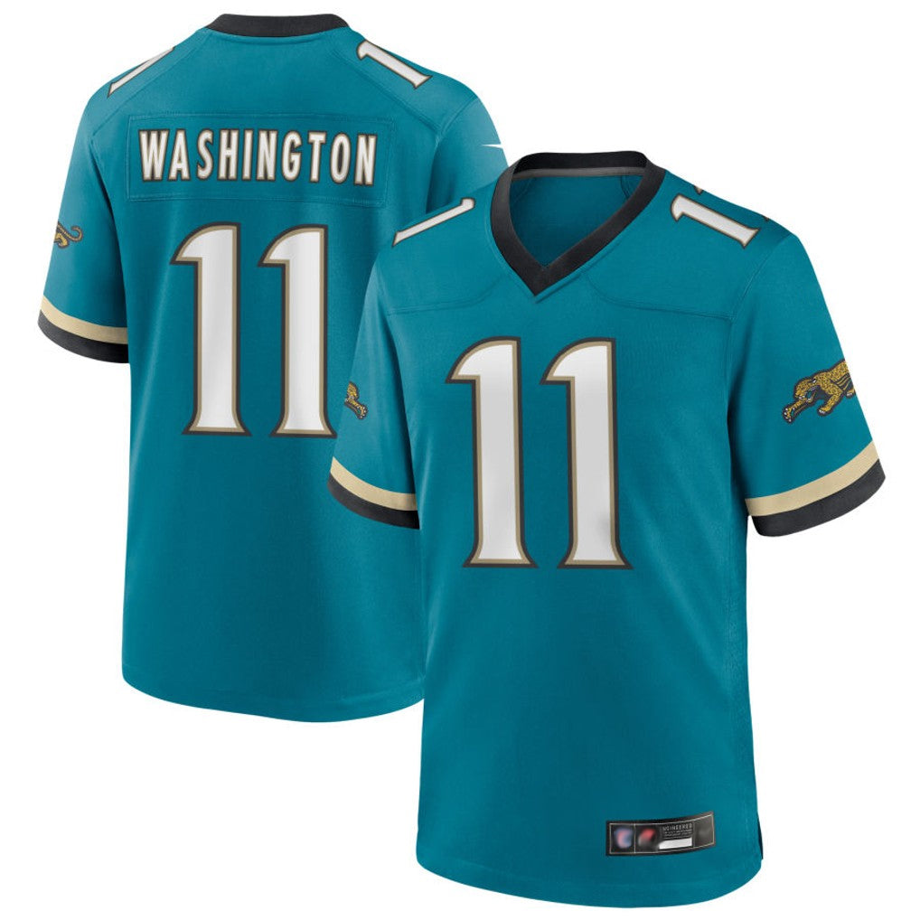 Perkns J.Jaguars #11 Parker Washington Player Legend Teal Game Stitched Jerseys
