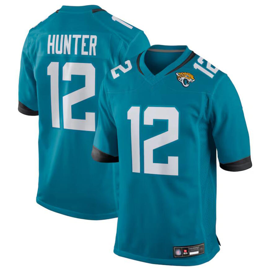 Perkns J.Jaguars #12 Travis Hunter Player Teal Replica Game Stitched Jerseys