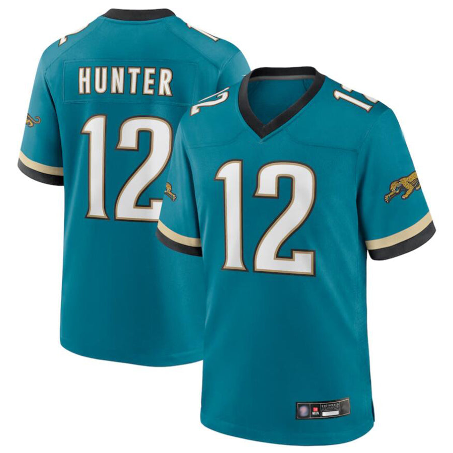 Perkns J.Jaguars #12 Travis Hunter Player Teal Replica Limited Stitched Jerseys