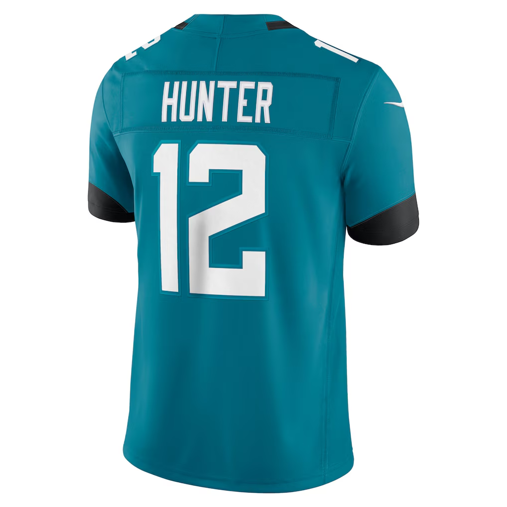 Perkns J.Jaguars #12 Travis Hunter Teal Team Vapor F.U.S.E. Stitched Limited Jerseys