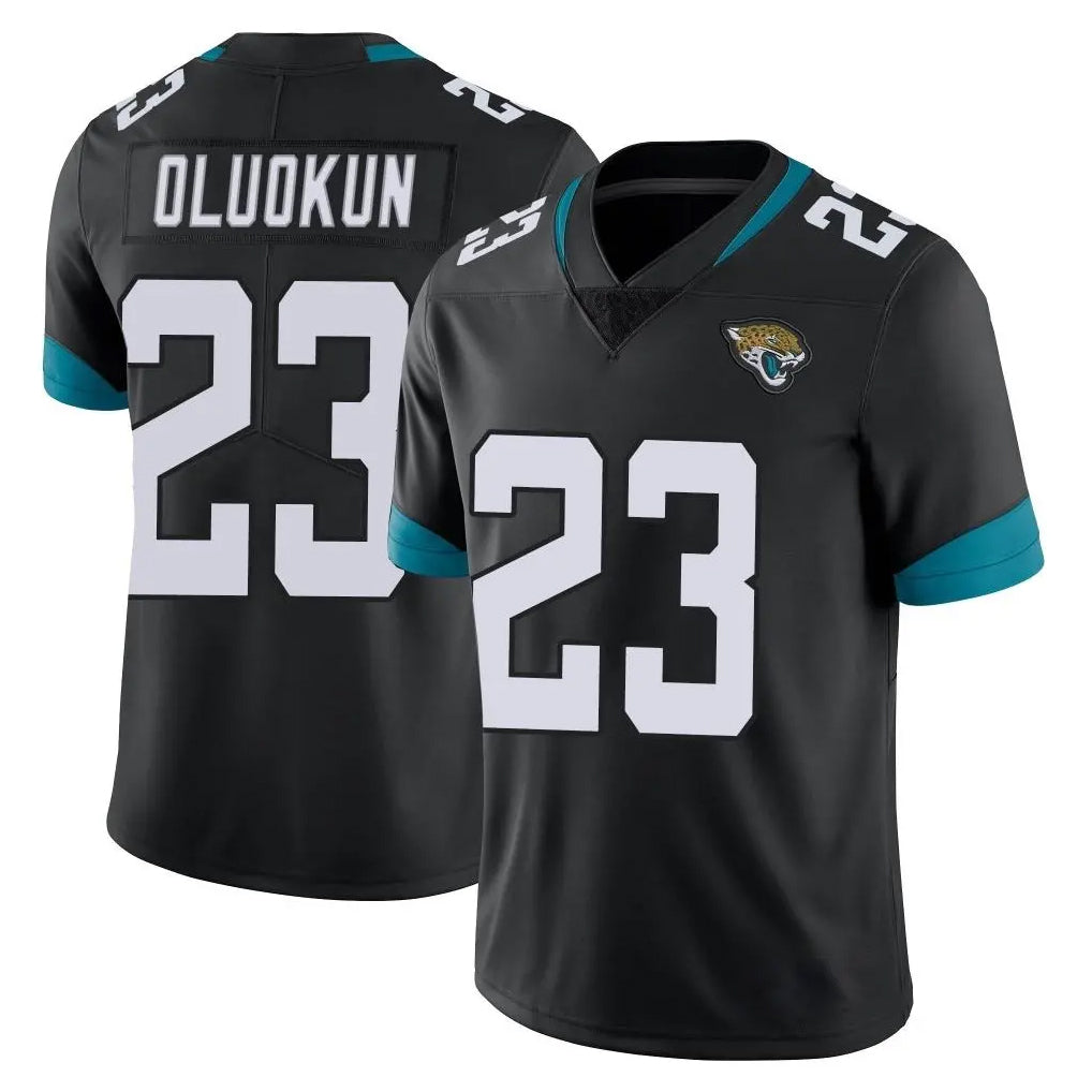 Perkns J.Jaguars #23 Foyesade Oluokun Player Black Vapor Untouchable Limited Home Game Stitched Jerseys