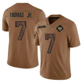 Perkns J.Jaguars #7 Brian Thomas Jr. Player Brown Salute To Service Limited Stitched Jerseys