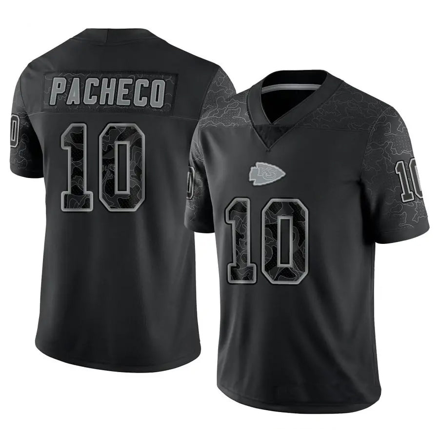 Perkns KC.Chiefs #10 Isiah Pacheco Player Black RFLCTV Limited Stitched Jerseys