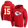 Perkns KC.Chiefs #15 Patrick Mahomes Player Red Pullover Hoodies Stitched Jerseys