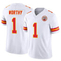 Perkns KC.Chiefs #1 Xavier Worthy Player White Vapor F.U.S.E. Limited Stitched Jerseys