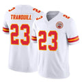 Perkns KC.Chiefs #23 Drue Tranquill Player White Limited Vapor F.U.S.E. Home Game Stitched Jerseys