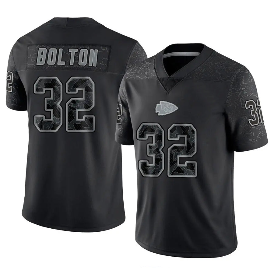 Perkns KC.Chiefs #32 Nick Bolton Player Black RFLCTV Limited Stitched Jerseys