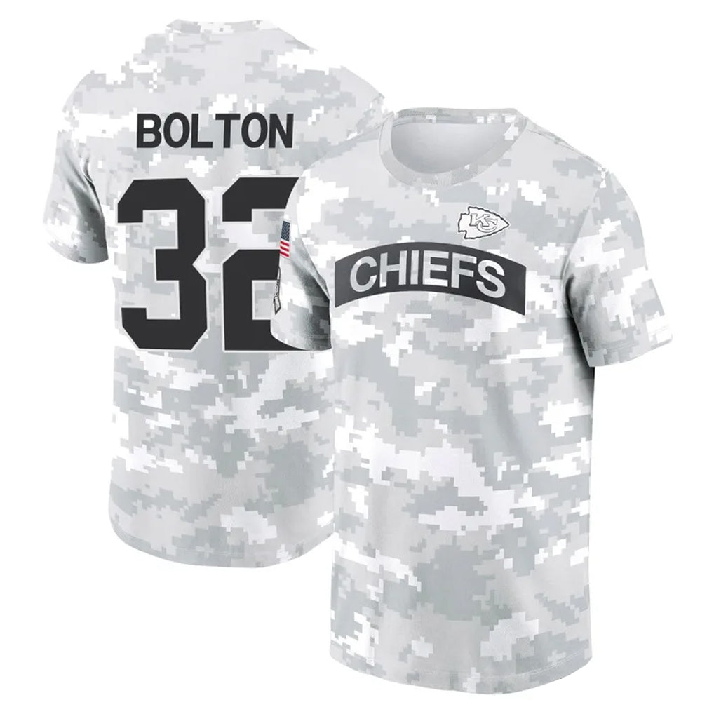Perkns KC.Chiefs #32 Nick Bolton Player Salute to Service Hoodies & T-Shirts Stitched Jerseys