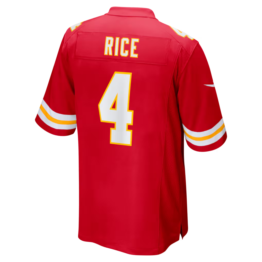 Perkns KC.Chiefs #4 Rashee Rice Red Game Stitched Jerseys