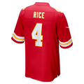 Perkns KC.Chiefs #4 Rashee Rice Red Game Stitched Jerseys
