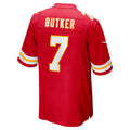 Perkns KC.Chiefs #7 Harrison Butker Player Red Home Game Stitched Jerseys