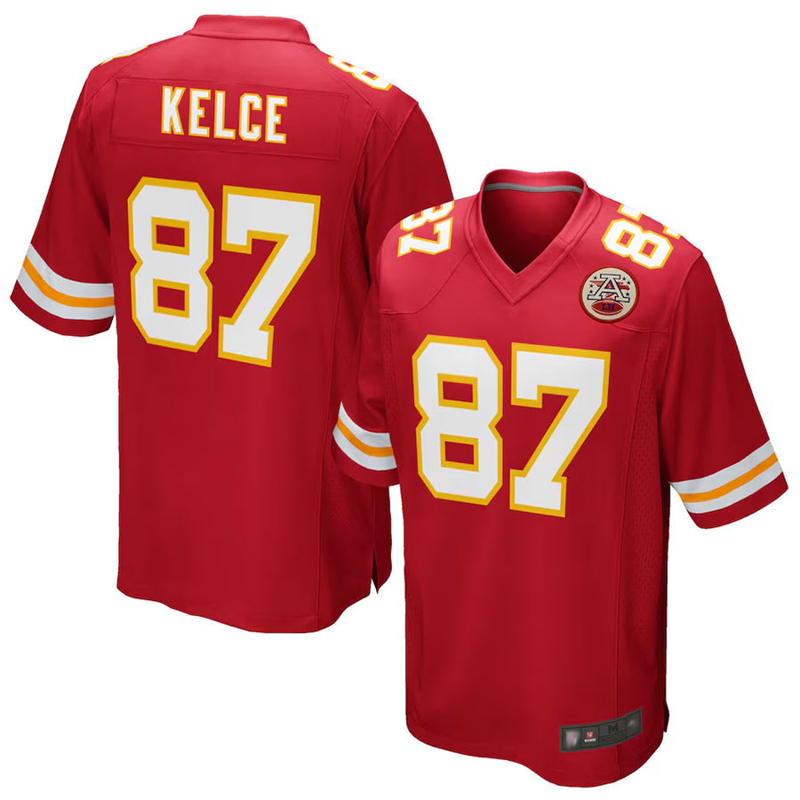 Perkns KC.Chiefs #87 Travis Kelce Player Red Team Color Game Stitched Jerseys
