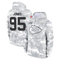 Perkns KC.Chiefs #95 Chris Jones Player Arctic Camo Salute to Service Hoodies Limited Game Stitched Jerseys