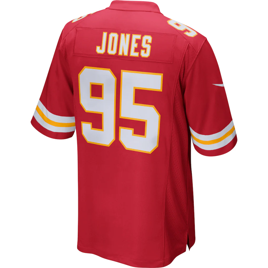 Perkns KC.Chiefs #95 Chris Jones Red Game Stitched Jerseys