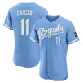 Perkns KC.Royals #11 Maikel Garcia Player Light Blue Alt Limited Elite Home Stitched Jerseys