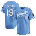 Perkns KC.Royals #19 Michael Massey Player Light Blue Alt Limited Home Stitched Jerseys
