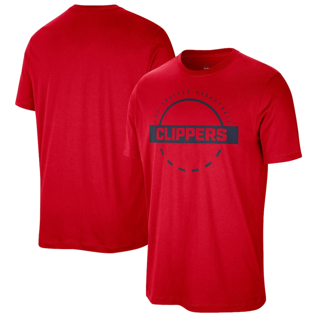 Perkns LA.Clippers Red Authentic Practice T-Shirt Stitched Jerseys