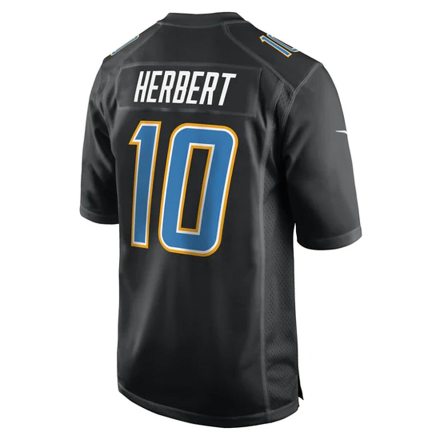 Perkns LA.Chargers #10 Justin Herbert Player Black Fashion Stitched Jerseys