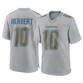 Perkns LA.Chargers #10 Justin Herbert Player Gray Atmosphere Fashion Home Game Stitched Jerseys