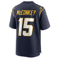 Perkns LA.Chargers #15 Ladd McConkey Navy Game Jersey Stitched Jersey