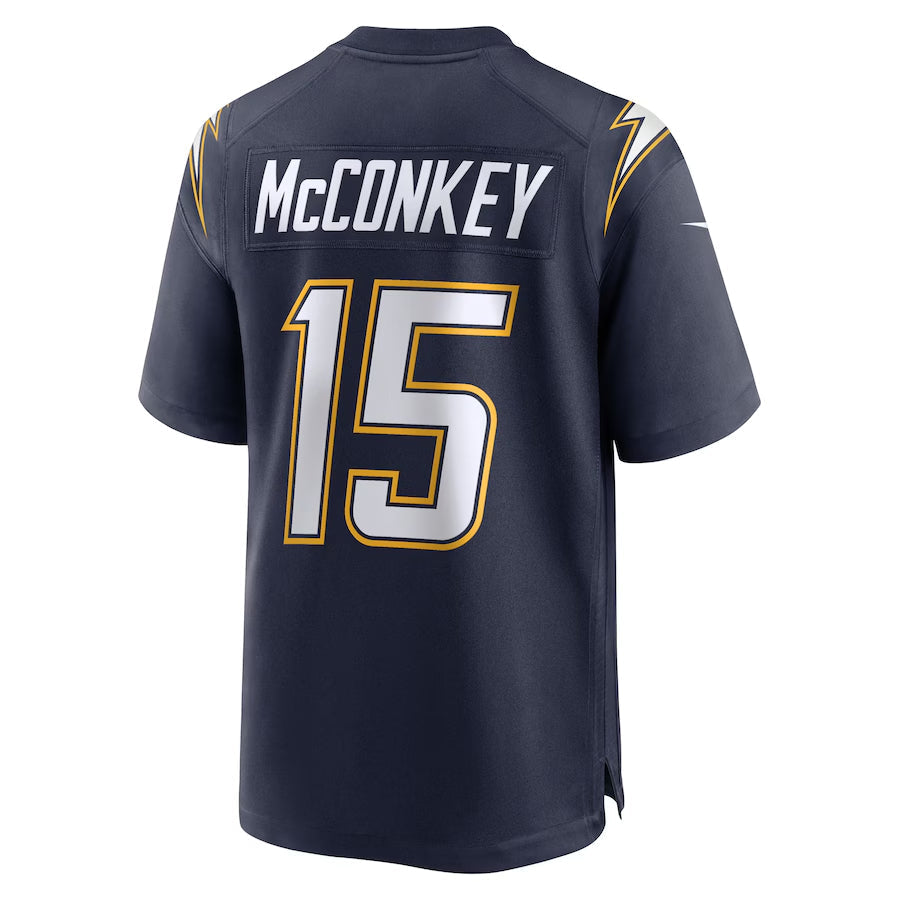Perkns LA.Chargers #15 Ladd McConkey Player  Navy Game Stitched Jerseys