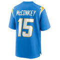 Perkns LA.Chargers #15 Ladd McConkey Powder Blue 2024 Draft Player Game Jersey Stitched Jerseys