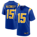 Perkns LA.Chargers #15 Ladd McConkey Royal Game Jersey Stitched Jerseys