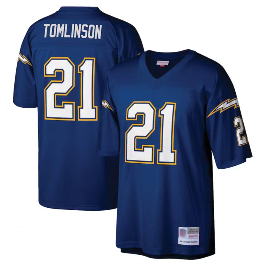 Perkns LA.Chargers #21 LaDainian Tomlinson Mitchell & Ness Navy Retired Player Legacy Replica Jersey Stitched Jersey