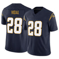Perkns LA.Chargers #28 Kimani Vidal Player Navy Limited Vapor F.U.S.E. Home Game Stitched Jerseys