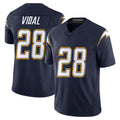 Perkns LA.Chargers #28 Kimani Vidal Player Navy Vapor F.U.S.E. Limited Home Game Stitched Jerseys