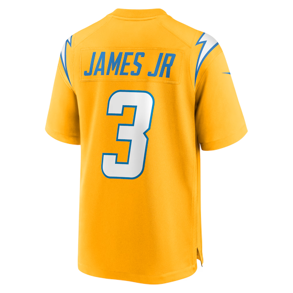 Perkns LA.Chargers #3 Derwin James Jr. Gold Alternate Charger Power Game Player Stitched Jerseys