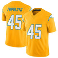 Perkns LA.Chargers #45 Tuli Tuipulotu Player Gold Limited Vapor F.U.S.E. Home Game Stitched Jerseys