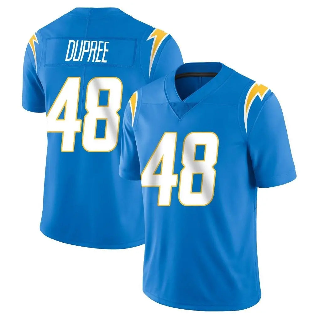 Perkns LA.Chargers #48 Bud Dupree Player Blue Limited Vapor Untouchable Home Game Stitched Jerseys
